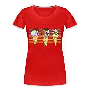 Eis - Frauen Premium Bio T-Shirt - Rot - Vorne - Mia (176cm)