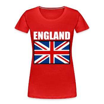 angleterre - T-shirt bio Premium Femme - rouge - Devant - Mia (176cm)