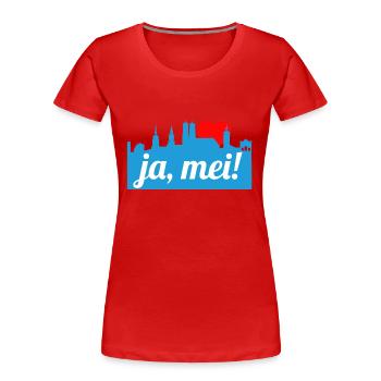 Oui mon Dieu! - T-shirt bio Premium Femme - rouge - Devant - Mia (176cm)