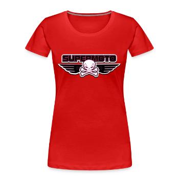 SUPER MOTO Pirates pink - Women's Premium Organic T-Shirt - red - Front - Mia (176cm)