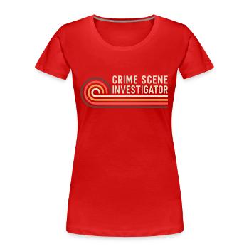 Spurensicherung - Kripo Polizei Kriminaltechnik - Frauen Premium Bio T-Shirt - Rot - Vorne - Mia (176cm)