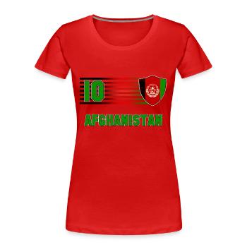 Afghanistan Fußball Mannschaft - Frauen Premium Bio T-Shirt - Rot - Vorne - Mia (176cm)