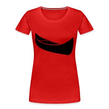 Canoë - T-shirt bio Premium Femme - rouge - Devant - Mia (176cm)