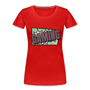 beer statement games funny birthday gaming shirt - Frauen Premium Bio T-Shirt - Rot - Vorne - Mia (176cm)