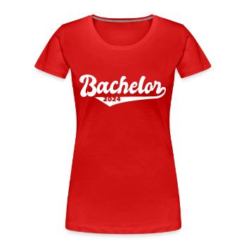 Baccalauréat 2024 Baccalauréat Doctorat Graduation - T-shirt bio Premium Femme - rouge - Devant - Mia (176cm)