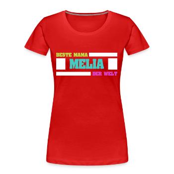 Mother Melia - Women's Premium Organic T-Shirt - red - Front - Mia (176cm)