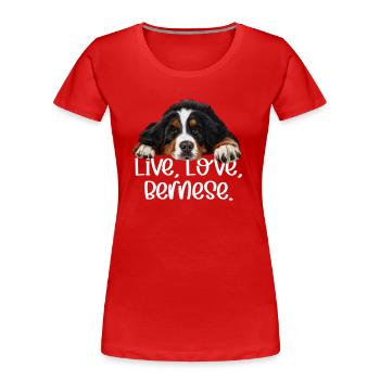 Bouvier bernois - T-shirt bio Premium Femme - rouge - Devant - Mia (176cm)