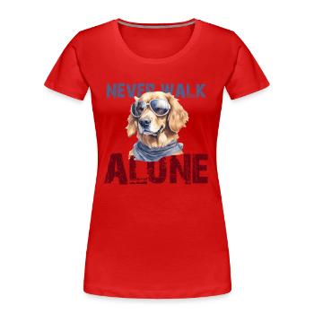 Golden Retreiver - Women's Premium Organic T-Shirt - red - Front - Mia (176cm)