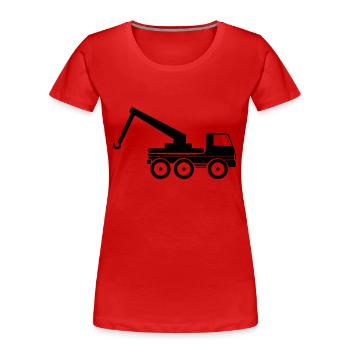 Abschleppwagen - Frauen Premium Bio T-Shirt - Rot - Vorne - Mia (176cm)