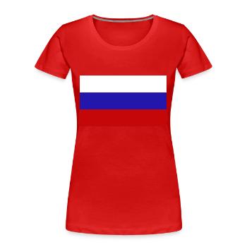 Russia - Women's Premium Organic T-Shirt - red - Front - Mia (176cm)