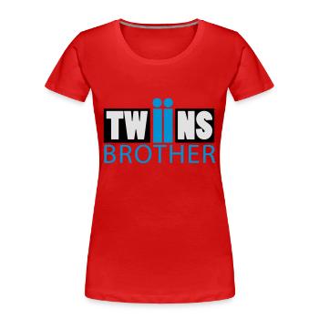 brother - Women's Premium Organic T-Shirt - red - Front - Mia (176cm)
