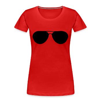 Sonnenbrille - Frauen Premium Bio T-Shirt - Rot - Vorne - Mia (176cm)