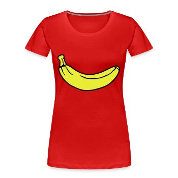 Banana - Banane - Frauen Premium Bio T-Shirt - Rot - Vorne - Mia (176cm)
