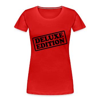 deluxe_edition - T-shirt bio Premium Femme - rouge - Devant - Mia (176cm)
