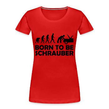 schrauber - Frauen Premium Bio T-Shirt - Rot - Vorne - Mia (176cm)