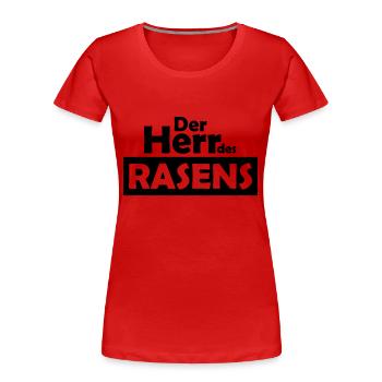 der herr des rasens - Frauen Premium Bio T-Shirt - Rot - Vorne - Mia (176cm)