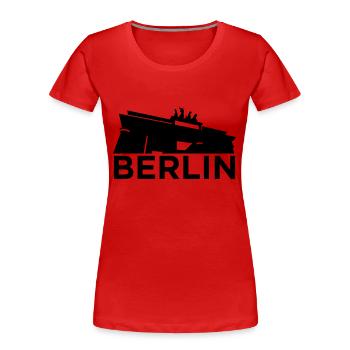 brandenburger tor berlin - Frauen Premium Bio T-Shirt - Rot - Vorne - Mia (176cm)