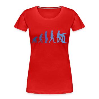Draughtsman Evolution Client Architecte Directeur de la construction - T-shirt bio Premium Femme - rouge - Devant - Mia (176cm)