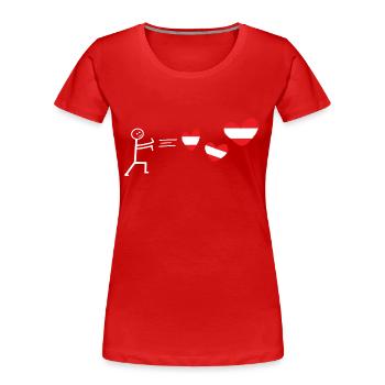 Vienne Autriche Salzbourg Autriche Autriche amour - T-shirt bio Premium Femme - rouge - Devant - Mia (176cm)