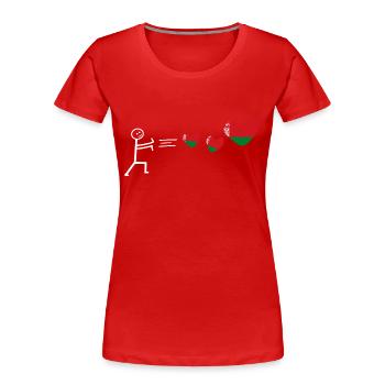 biélorussie biélorussie drapeau biélorusse drapeau minsk - T-shirt bio Premium Femme - rouge - Devant - Mia (176cm)