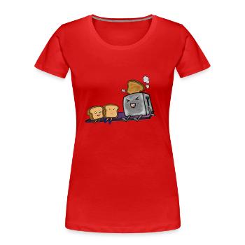 Kawaii Toast - Frauen Premium Bio T-Shirt - Rot - Vorne - Mia (176cm)