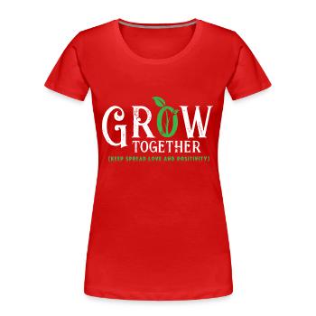 shirt new 03 - Frauen Premium Bio T-Shirt - Rot - Vorne - Mia (176cm)