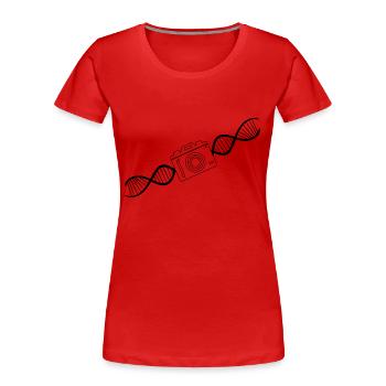 Photographie Appareil photo Photographe drôle Photographe - T-shirt bio Premium Femme - rouge - Devant - Mia (176cm)