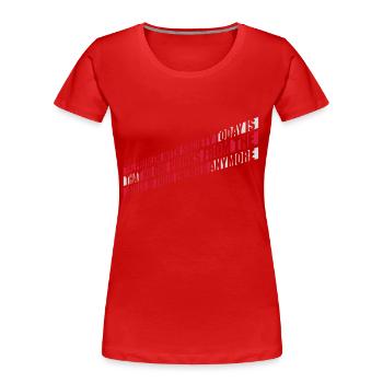 boissons de crânes ennemis - T-shirt bio Premium Femme - rouge - Devant - Mia (176cm)