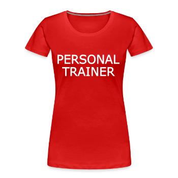 Personal trainer - Frauen Premium Bio T-Shirt - Rot - Vorne - Mia (176cm)