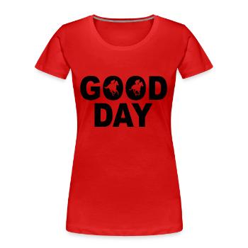 Equestrian Equestrian - Women's Premium Organic T-Shirt - red - Front - Mia (176cm)