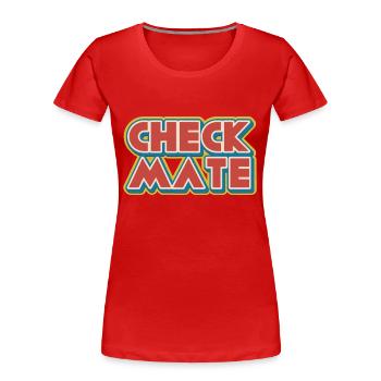 Schach Schachmatt Schachzüge Schachspieler - Frauen Premium Bio T-Shirt - Rot - Vorne - Mia (176cm)