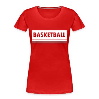 Basketball - Women's Premium Organic T-Shirt - red - Front - Mia (176cm)