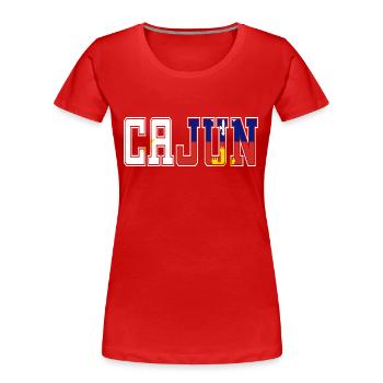 Cajun Pride Louisiana Roots Patriotic - Women's Premium Organic T-Shirt - red - Front - Mia (176cm)