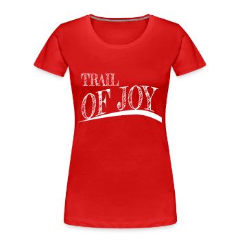 Bday Funny Quote Mountain Bike Trails - Women's Premium Organic T-Shirt - red - Front - Mia (176cm)