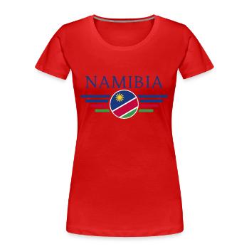 Ich liebe Namibia, Eleganz Stil Design T-Shirt - Frauen Premium Bio T-Shirt - Rot - Vorne - Mia (176cm)