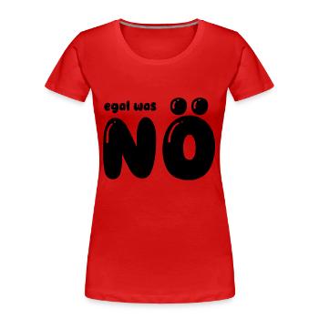 leider nein - Frauen Premium Bio T-Shirt - Rot - Vorne - Mia (176cm)