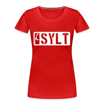 Sylt Insel Urlaub - Frauen Premium Bio T-Shirt - Rot - Vorne - Mia (176cm)