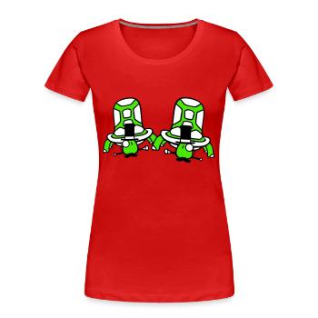 2 Mr. Turtles Sir Two Rich Top Hats Gentlemen - Women's Premium Organic T-Shirt - red - Front - Mia (176cm)