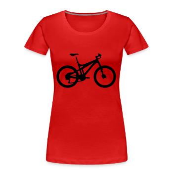 Mountain Bike - Frauen Premium Bio T-Shirt - Rot - Vorne - Mia (176cm)