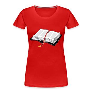 Holy Bible - Women's Premium Organic T-Shirt - red - Front - Mia (176cm)