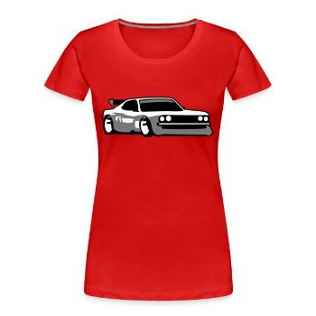 Race car tuning car - Women's Premium Organic T-Shirt - red - Front - Mia (176cm)