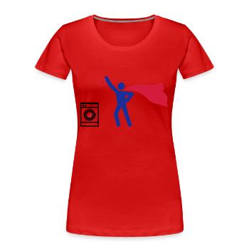waschmaschine waschen HEH 3 farb vektor - Frauen Premium Bio T-Shirt - Rot - Vorne - Mia (176cm)