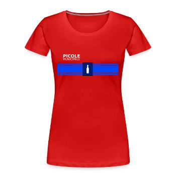 picole municipale - T-shirt bio Premium Femme - rouge - Devant - Mia (176cm)