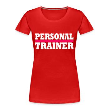 Personal trainer - T-shirt bio Premium Femme - rouge - Devant - Mia (176cm)