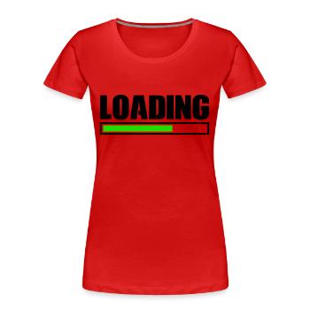 Loading - Women's Premium Organic T-Shirt - red - Front - Mia (176cm)