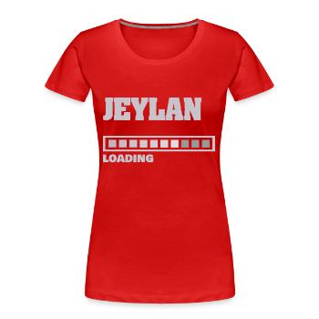 Jeylan - T-shirt bio Premium Femme - rouge - Devant - Mia (176cm)