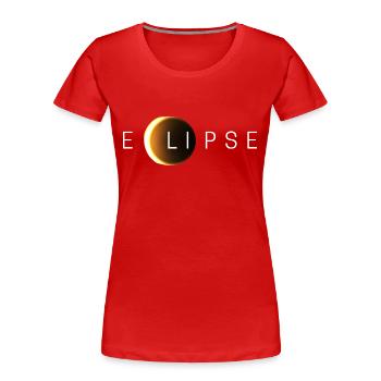 Éclipse solaire - T-shirt bio Premium Femme - rouge - Devant - Mia (176cm)