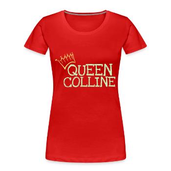 Prénom Colline - T-shirt bio Premium Femme - rouge - Devant - Mia (176cm)