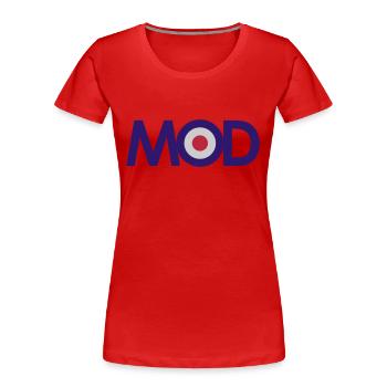 Mod - Frauen Premium Bio T-Shirt - Rot - Vorne - Mia (176cm)