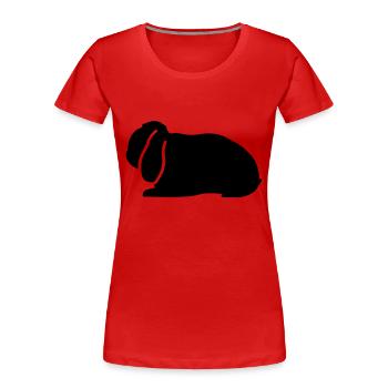 NHD Emblem Zwergwidder hase kaninchen widder - Frauen Premium Bio T-Shirt - Rot - Vorne - Mia (176cm)
